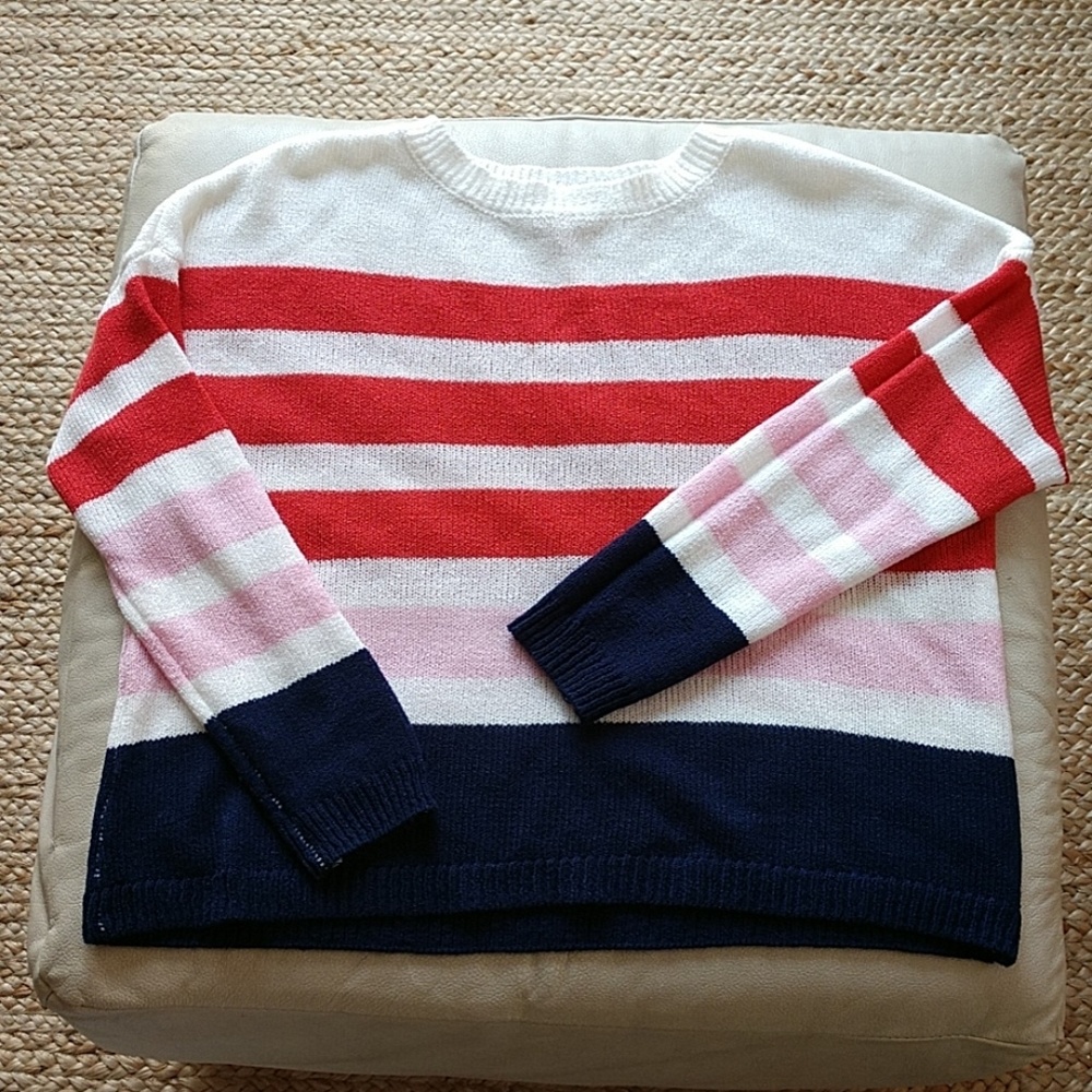 Nautical Striped Sweater Very Soft Acrylic L